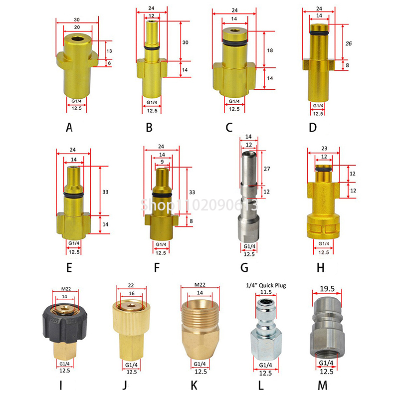 1 buah adaptor logam nosel bus - Pressure Washer Foam Gun ulasan dan harga